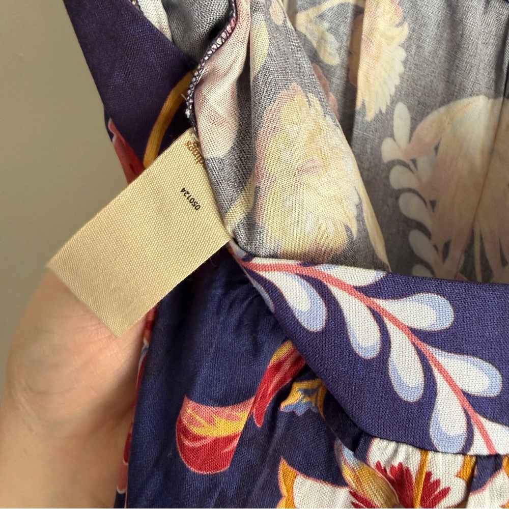 Soft Surroundings New Kara Skirt Blue Akrotiri Flowers Maxi Women’s Size Large - Picture 12 of 13